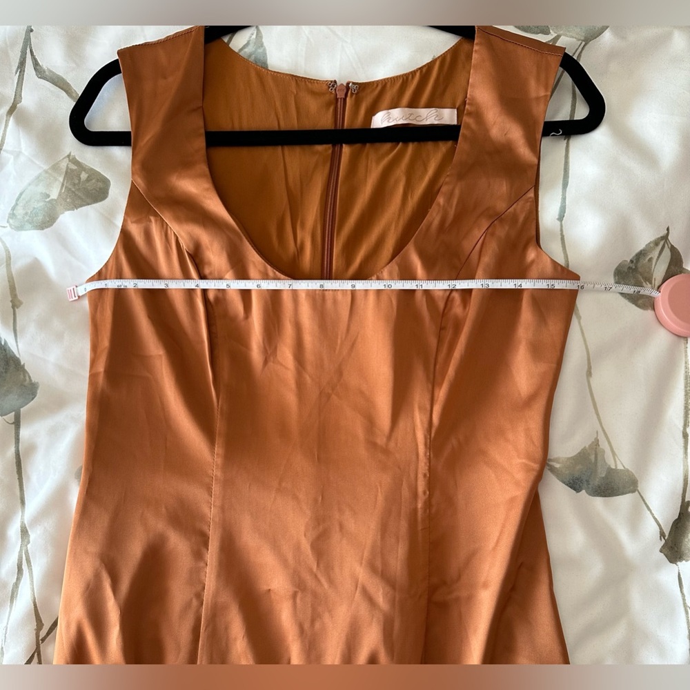 Hutch Lolo Satin Maxi Dress size small 2-4 New no tag copper color - Picture 4 of 7
